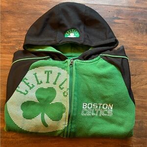 adidas Boston Celtics Green and Black Kids Jacket